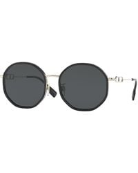 Burberry - Be3127D 110987 Sunglasses Steel Geometric Normal - Lyst