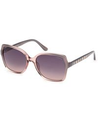 Guess - Gu00100 20B Sunglasses Injected Smoke Squared Normal Shaded - Lyst