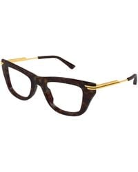 Bottega Veneta - Bv1370O 002 Optical Frames Acetate Transparent Squared - Lyst