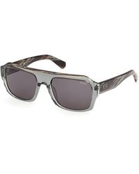 Guess - Gu00367 96A Sunglasses Acetate Smoke Squared Normal - Lyst