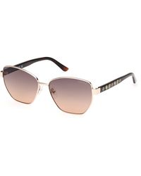 Guess - Gu00102 32F Sunglasses Metal Geometric Normal - Lyst