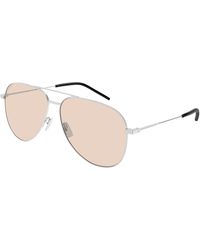 Saint Laurent - Classic 11 072 Sunglasses Metal Pilot - Lyst