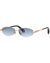 Roberto Cavalli - Src207M 8Fcb Sunglasses Metal Squared Normal Nuanced - Lyst