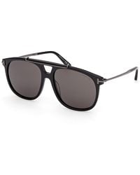 Tom Ford - Ft1306 Sam-02 01A Sunglasses Acetate Smoke Squared Normal - Lyst