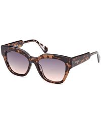 MAX&Co. - Mo0059 56B Sunglasses Acetate Smoke Squared Normal - Lyst