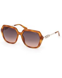 Guess - Gu00267 53F Sunglasses Injected Geometric Normal - Lyst