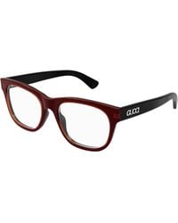 Gucci - Gg1796O 007 Optical Frames Acetate Transparent Squared - Lyst