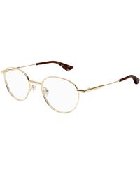 McQueen - Am0502O 002 Optical Frames Metal Transparent Round - Lyst