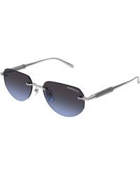Montblanc - Mb0525S 003 Sunglasses Metal Geometric Nuanced - Lyst