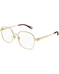 Chloé - Ch0337Oa 001 Optical Frames Metal Transparent Geometric - Lyst