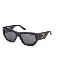 Guess - Gu00291 01A Sunglasses Injected Smoke Geometric Normal - Lyst