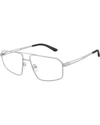 Emporio Armani - Ea1184 3045 Optical Frames Metal Transparent Pilot Normal - Lyst