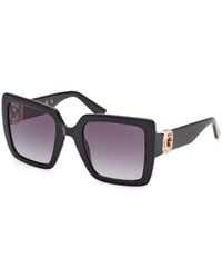 Guess - Gu00103 01B Sunglasses Injected Smoke Squared Normal Shaded - Lyst