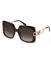 Blumarine - Sbm806 0909 Sunglasses Acetate Squared Normal Shaded - Lyst
