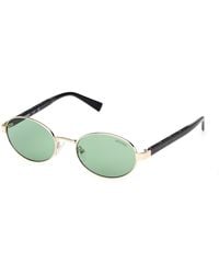 Guess - Gu00232 32N Sunglasses Metal Round Normal - Lyst