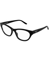 Balenciaga - Bb0500O 001 Optical Frames Acetate Transparent Cat Eye - Lyst