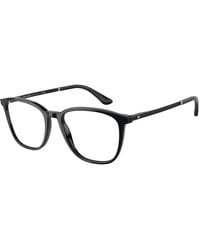 Giorgio Armani - Ar7250 5001 Optical Frames Acetate Transparent Squared Normal - Lyst