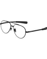 Moncler - Me1015 1001 Optical Frames Metal Transparent Round Normal - Lyst