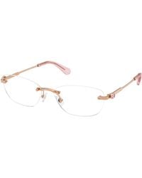 Swarovski - Sk1037 4014 Optical Frames Metal Transparent Round Normal - Lyst