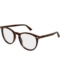 Gucci - Gg0027O 016 Optical Frames Acetate Transparent Round - Lyst