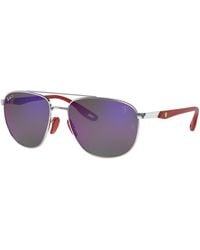 Ray-Ban - Sunglasses Man Rb3659m Scuderia Ferrari Collection - Silver Frame Blue Lenses Polarized 57-17 - Lyst