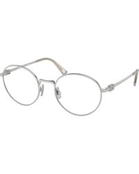 Miu Miu - Mu 52Xv 1Bc1O1 Optical Frames Metal Round Normal - Lyst