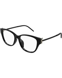 Saint Laurent - Sl M48O_C/Fn 001 Optical Frames Acetate Transparent Squared - Lyst