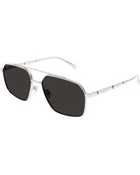 McQueen - Am0477S 001 Sunglasses Metal Pilot - Lyst
