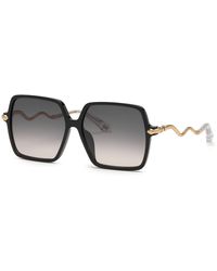 Roberto Cavalli - Src132 700 Sunglasses Acetate Smoke Squared Normal Nuanced - Lyst