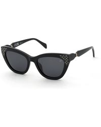 Blumarine - Sbm240S 700S Sunglasses Acetate Smoke Butterfly Normal - Lyst