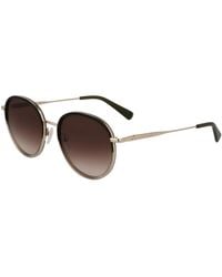 Longchamp - Lo176S 711 Sunglasses Metal Round Normal - Lyst