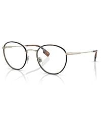Burberry - Be1373 Hugo 1109 Optical Frames Metal Transparent Round Normal - Lyst