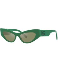 Dolce & Gabbana - Dg4450 331152 Sunglasses Acetate Cat Eye Normal Mirror - Lyst