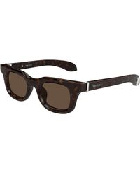McQueen - Am0547S 002 Sunglasses Acetate Squared - Lyst