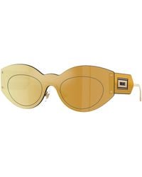 Versace - Ve2276 10027P Sunglasses Metal Geometric Mirrored - Lyst