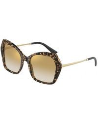 Dolce & Gabbana - Dg4399 911/6E Sunglasses Plastic Butterfly Mirror Nuanced - Lyst