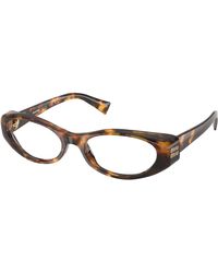 Miu Miu - Mu 03Zv 14L1O1 Optical Frames Acetate Transparent Round Normal - Lyst