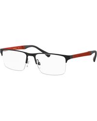 Emporio Armani - Ea1110D 3330 Optical Frames Metal Transparent Squared Normal - Lyst