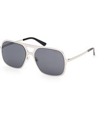 PUCCI - Ep0238 16A Sunglasses Metal Smoke Squared Normal - Lyst