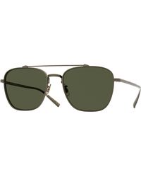 Oliver Peoples - Ov1349St Avison 528452 Sunglasses Titanium G15 Pilot Normal - Lyst