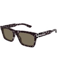 McQueen - Am0495S 002 Sunglasses Acetate Squared - Lyst