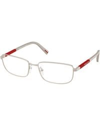 Prada Linea Rossa - Ps 50Sv 18X1O1 Optical Frames Metal Transparent Pillow Normal - Lyst