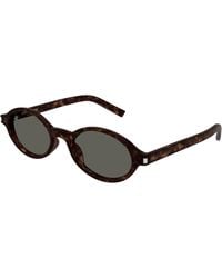 Saint Laurent - Sl 751 Jeanne 002 Sunglasses Acetate Round - Lyst