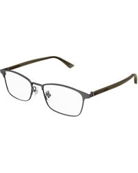 Gucci - Gg1475Oj 003 Optical Frames Titanium Transparent Squared - Lyst