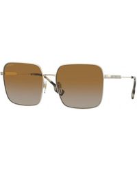 Burberry - Be3119 1109T5 Sunglasses Metal Squared Polarized Shaded - Lyst