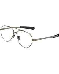 Moncler - Me1015 1016 Optical Frames Metal Transparent Round Normal - Lyst