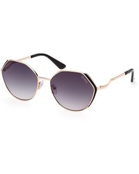 Guess - Gu7842 28B Sunglasses Metal Geometric Normal Shaded - Lyst
