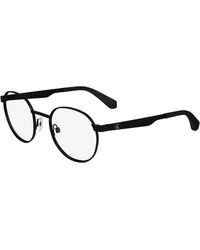 Calvin Klein - Ckj24205 001 Optical Frames Metal Round Normal - Lyst