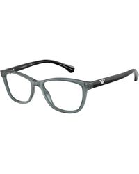 Emporio Armani - Ea3099 6364 Optical Frames Acetate Transparent Cat Eye Normal - Lyst