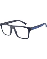 Emporio Armani - Ea4115V 5759 Optical Frames Injected Transparent Squared Normal - Lyst